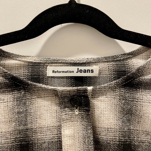 Reformation Aya Top XS | Prairie Plaid Fitted Button Down blouse - Picture 6 of 8